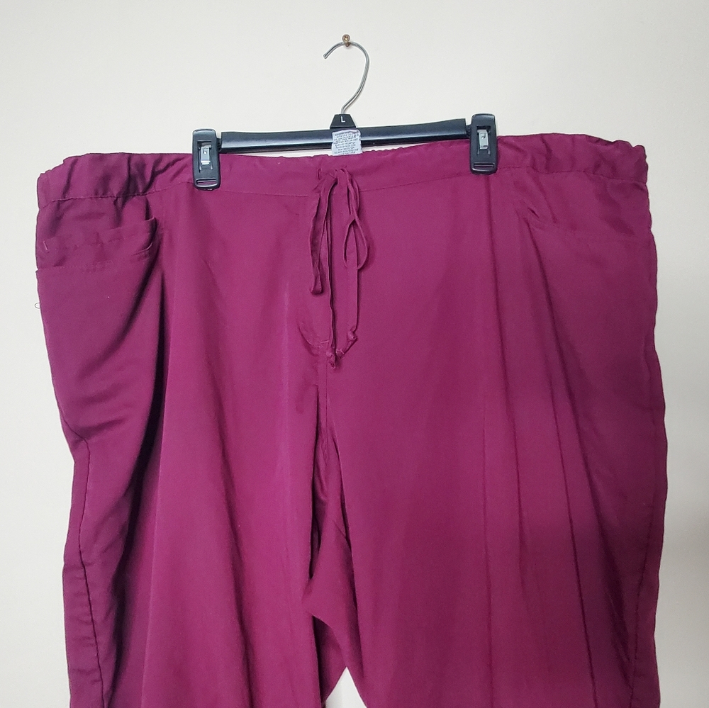 Grey’s Anatomy Scrubs Womens Burgundy Plum Purple Maroon Pants 4XL - Picture 5 of 9